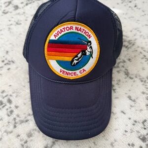 Aviator Nation Black Mesh Trucker Hat